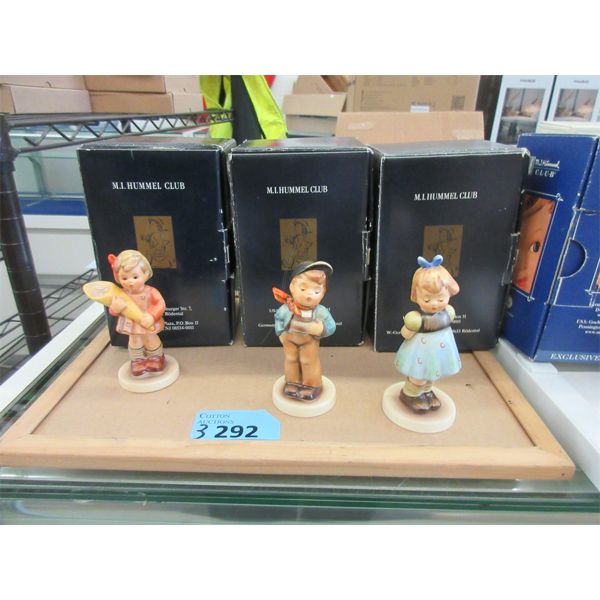 3 M.J. Hummel Club Figurines with Original Boxes