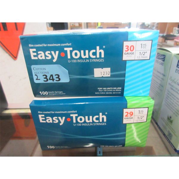 2 Boxes of Easy Touch  U-100 Insulin Syringes