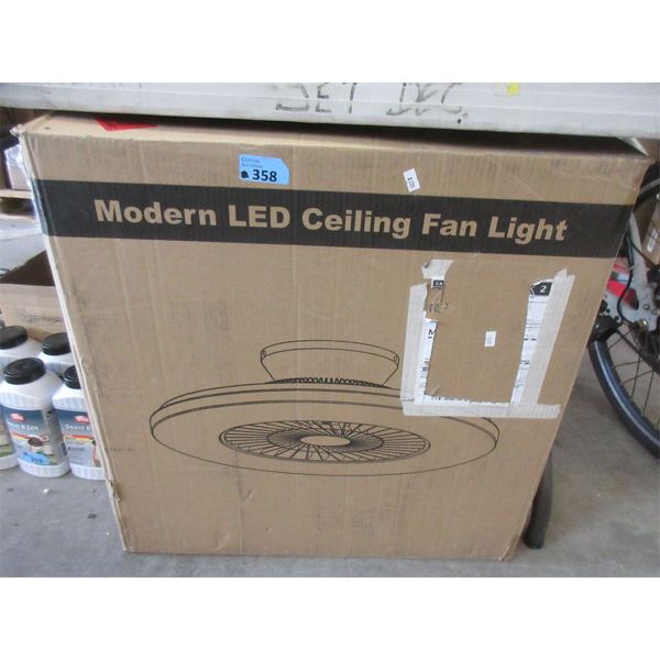 Modern 24" LED Ceiling Fan Light 