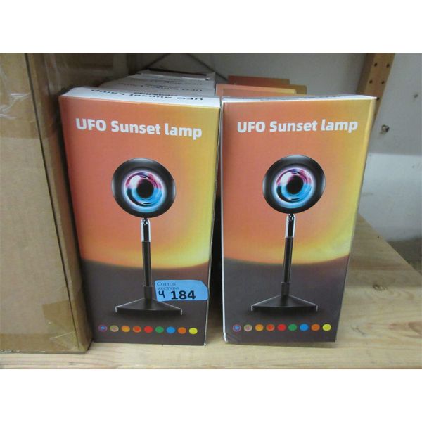 4 New UFO Sunset Lamps - 19 cm tall