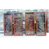 Image 1 : 4 Carved Rosewood Wall Panels - Glass Fronted