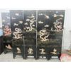 Image 1 : 4 Panel Asian Folding Screen with 2D Applied Design