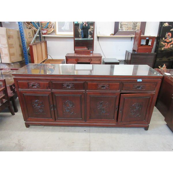 4 Door Rosewood Buffet Table - 6' Long