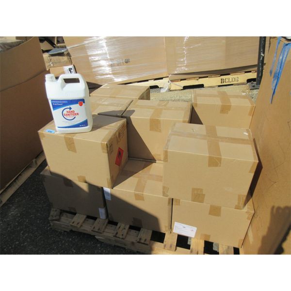 Skid of Cases of 4 x 5 L Jugs of Hand Sanitizer - Eco Finest