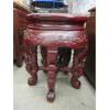 Image 2 : 4 Carved Asian Design Rosewood Stools 