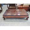 Image 1 : Large Glass Topped Rosewood Coffee Table