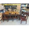 Image 1 : Family Size Parquet Top Dining Table with 8 Chairs