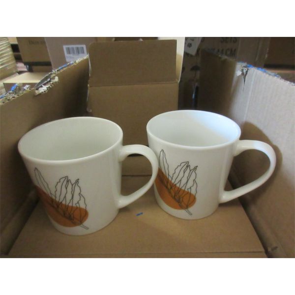 5 New Twin Packs of Large Glazed Ceramic Mugs