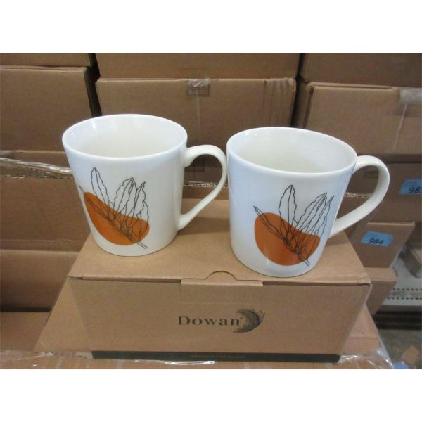 5 New Twin Packs of Large Glazed Ceramic Mugs