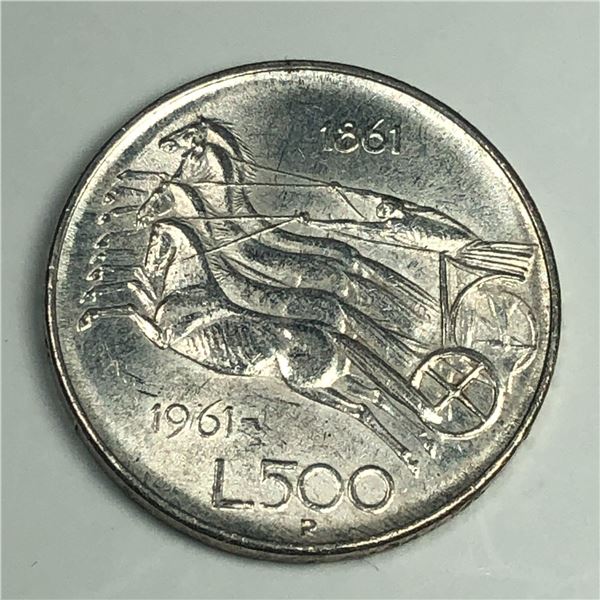Italy 500 Lire BU Nice Coin 1961