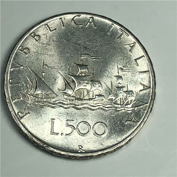 Italy 500 Lire BU Nice Coin 1964