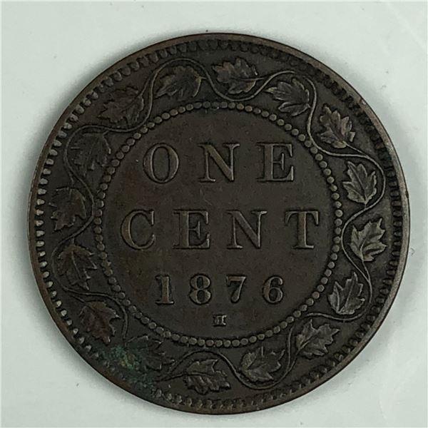 Canadian Large Cent 1876 UNC Chocolate Brown