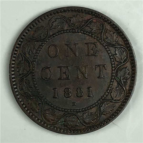 Canadian Large Cent 1881 Double Die #1 EF