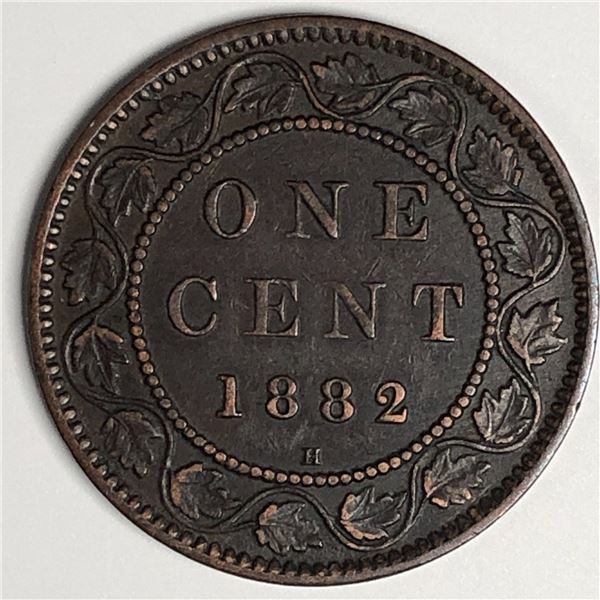 Canadian Large Cent 1882 Obverse 1 EF++