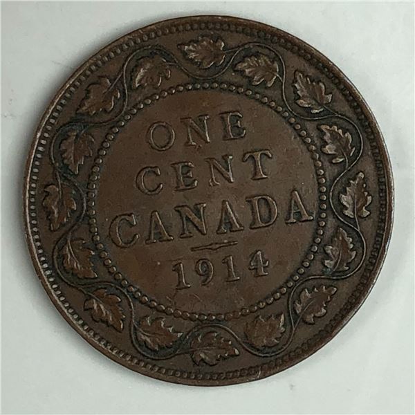 Canadian Large Cent 1914 EF+ 280