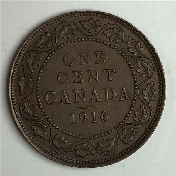 Canadian Large Cent 1916 EF+ 286