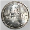 Image 1 : 1963 Queen Elizabeth II Canadian Silver Dollar UNC Blast White
