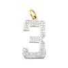 2.04 ctw Diamond "3" Pendant - 14KT Yellow and White Gold