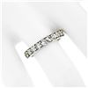 Image 3 : Vintage 14k White Gold 1.57 ctw Eternity Band Ring w/ 20 Old Single Cut Diamonds