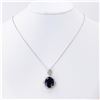 Image 3 : 7.17 ctw Tanzanite and 0.91 ctw Diamond 14K White Gold Pendant/Necklace