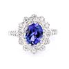 Image 1 : 1.59 ctw Tanzanite and 0.47 ctw Diamond 14K White Gold Ring