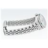 Image 8 : Rolex Ladies Quickset Silver Index Diamond Lugs & Emerald Datejust Wristwatch
