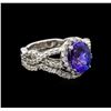 14KT White Gold 1.95 ctw Tanzanite and Diamond Wedding Ring Set