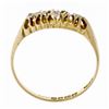 Image 8 : Antique Victorian 18K Gold 0.32 ctw Cushion Old Mine & Rose Cut Diamond Band Rin