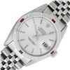 Image 1 : Rolex Mens Stainless Steel Silver Index With Ruby Diamond Bezel 36MM