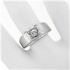 Image 3 : Vintage Men's 14k White Gold 0.38 ctw VVS2 G Round Bead Set Diamond Solitaire Ri