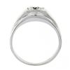 Image 8 : Vintage Men's 14k White Gold 0.38 ctw VVS2 G Round Bead Set Diamond Solitaire Ri