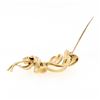 Image 5 : Vintage 14k Yellow & White Gold .25 ctw Round Diamond Fern Leaf Branch Brooch Pi