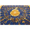 Image 1 : Hermes Blue and Golden Silk Les Clefs Scarf