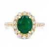 Image 2 : 2.48 ctw Emerald and 0.78 ctw Diamond 18K Yellow Diamond Ring