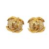 Image 1 : Chanel Gold Cc Disc Earrings