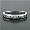 Image 2 : Classic 14K White Gold .40 ctw Channel Set Round Brilliant Diamond 3.4mm Band Ri