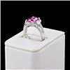 2.71 ctw Pink Sapphire and 0.68 ctw Diamond Platinum Ring