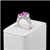 Image 1 : 2.71 ctw Pink Sapphire and 0.68 ctw Diamond Platinum Ring