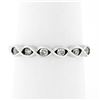 Image 1 : NEW 10k White Gold 0.20 ctw Round Channel Set Diamond Braided Eternity Band Ring