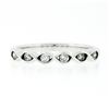 Image 4 : NEW 10k White Gold 0.20 ctw Round Channel Set Diamond Braided Eternity Band Ring