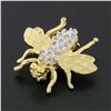 Image 5 : Vintage 14k Yellow & White Gold .25 ctw Diamond Detailed Fly Bee Insect Brooch P