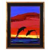 Image 1 : Sunset Dolphins by Wyland Original