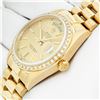 Image 8 : Rolex Mens 18K Yellow Gold Day Date President Champagne Index & Diamond Watch