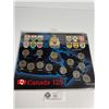 Image 1 : Canada 125 Coin Set & 4 Commemorative Veteran Quarters