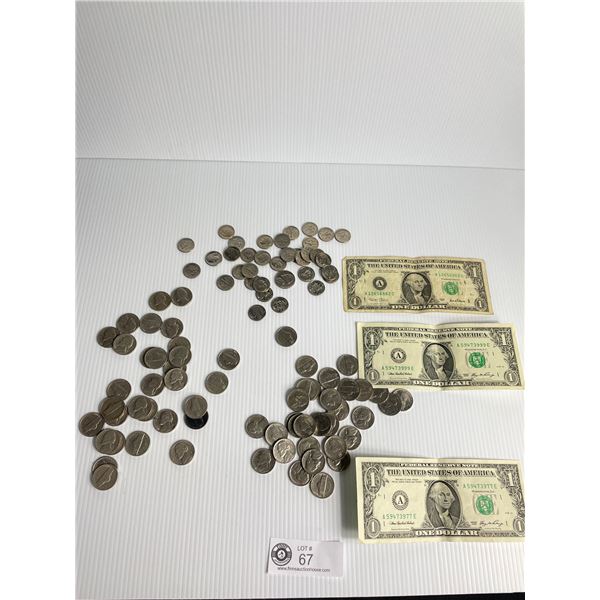 Misc. American Coins and Dollar Bills