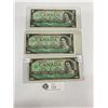 Image 1 : 3 - 1967 $1 Bills Uncirc. w/Serial Nos.