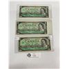 Image 1 : 3 - 1967 $1 Bills Uncirc. w/Serial Nos.