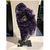 Image 1 : GENUINE AMETHYST SPECIMEN ON METAL BRAZIL APPROX 16"X8"X3.5"- RETAIL $8000