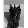 Image 2 : MOSS AGATE DRAGON SKULL APPROX 2'X2"X4"- RETAIL $1200 *ONE HORN BROKEN"