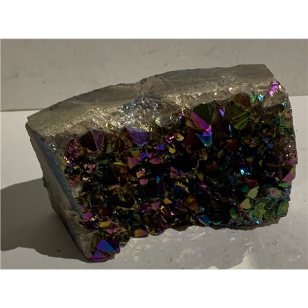 NEW AMETHYST TITANIUM APPROX 4 X2 X1.5 - RETAIL $789.51